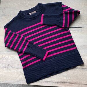 Bright Pink and Navy Philosophy Striped Sweater